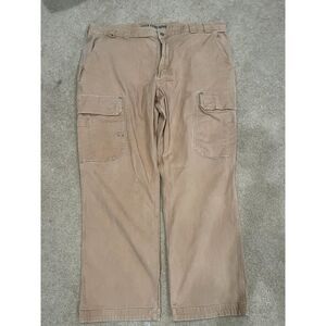 Duluth Trading Mens‎ Flex Fire Hose Cargo Work Pants Brown Size 50X34 Carpenter